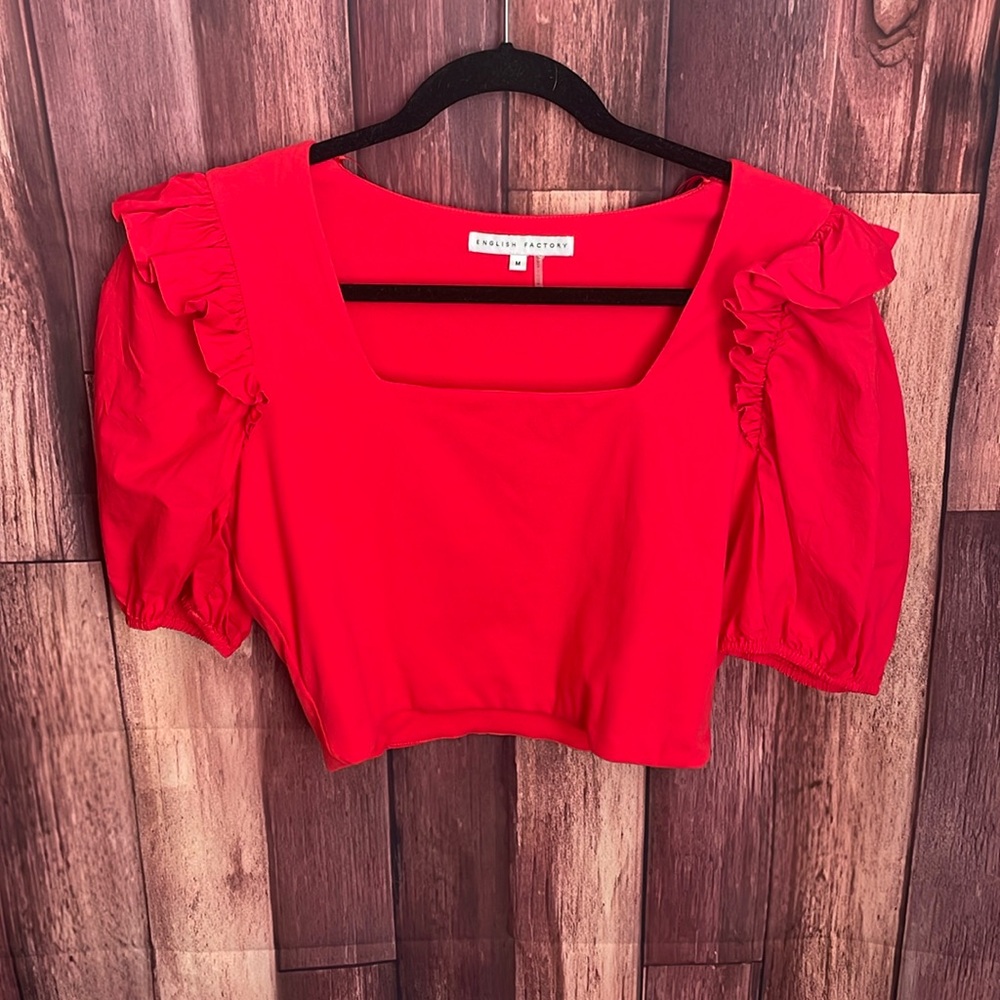 English factory fitted crop top